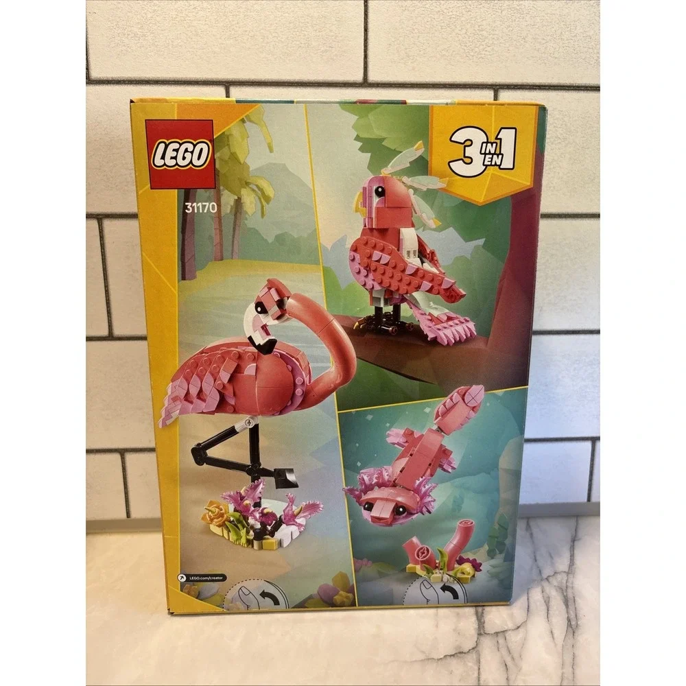 LEGO Creator 3 in 1 Wild Animals: Pink Flamingo Animal Building Toy 31170 🎁Kids